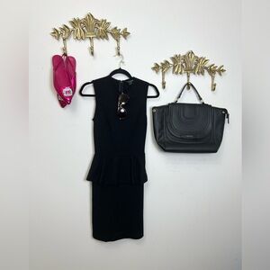 Guess by Marciano Chic Black Dress with peplum Xs